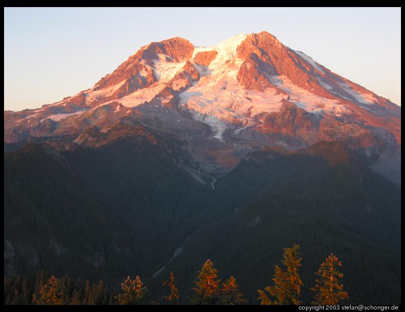 sunset, Mt. Rainier
